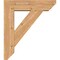Ekena Millwork Traditional Slat Smooth Bracket w/ Offset Brace, Western Red Cedar, 7 1/2"W x 28"D x 32"H BKT0806X28X32TRA06SWR - alternate 3